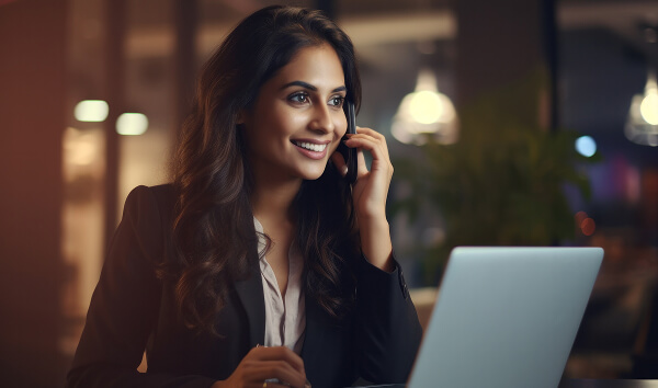 A customer speaking with an advisor